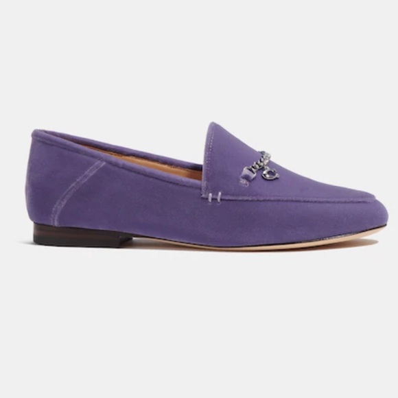 COACH 
Women  leather Shoes Hanna Loafer
 color plum new with box.   #14 - Picture 2 of 10
